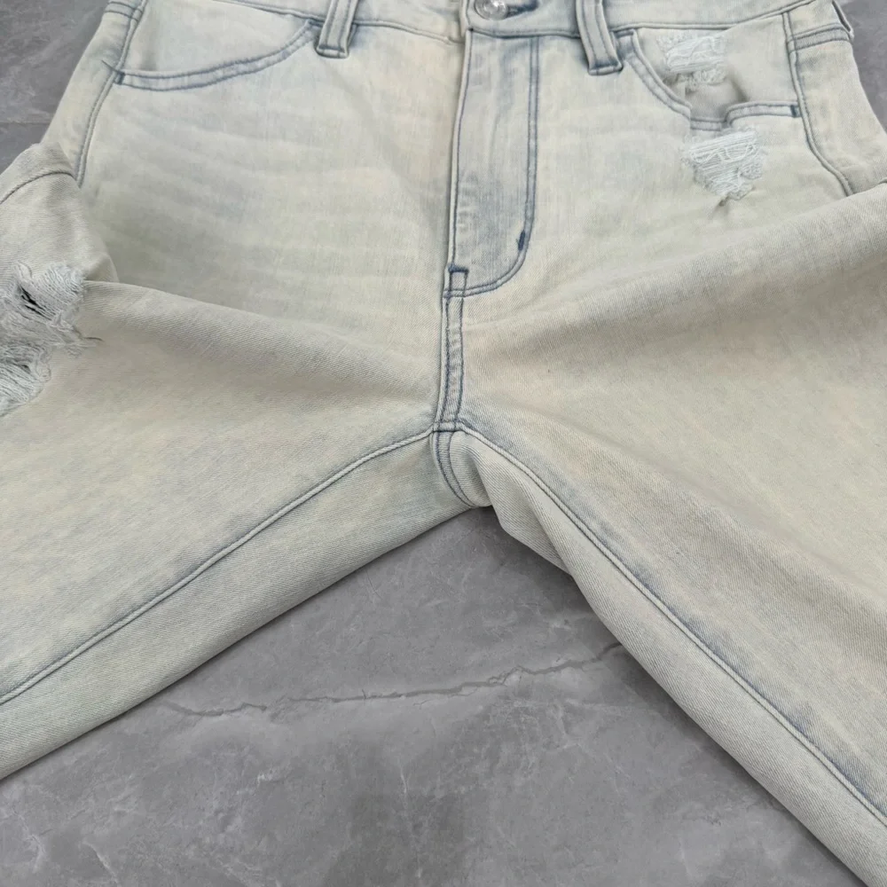Women’s American Eagle Super Hi-Rise Distressed Light Wash Jeggings Size 4 - Picture 5 of 16
